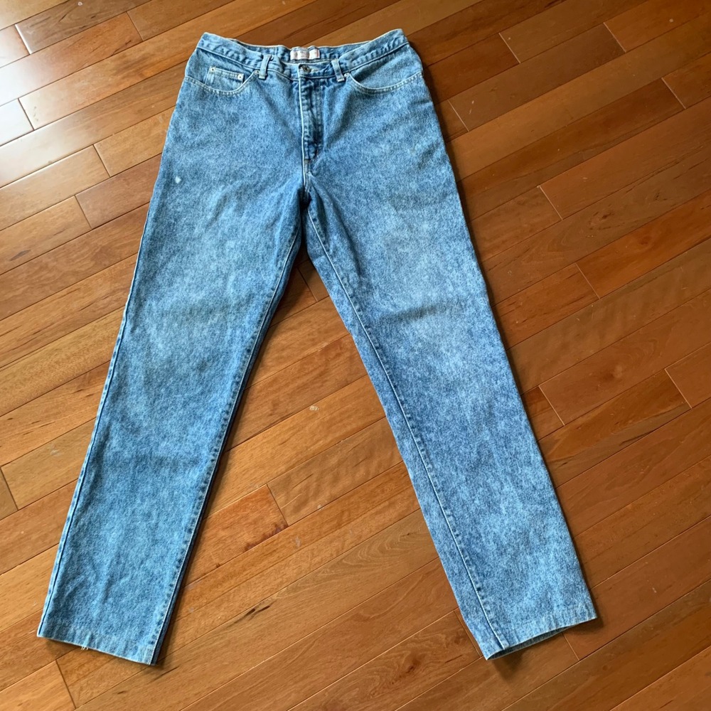 Guess 33 Jeans Blue Acid Wash Vintage 90s Georges Marciano USA Straight Leg